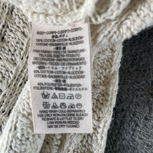 Free people Thermal Top Women's Medium Ivory Thien’s Hacci Boho Hippie Sweater - Picture 11 of 13